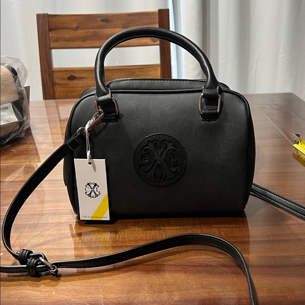 Christian Lacroix Black Satchel Shoulder Bag NWT